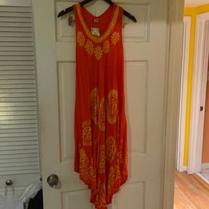 Orange cover up for swimsuite